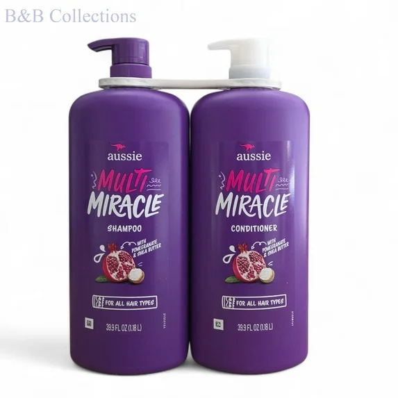 Multi Miracle Shampoo & Conditioner Set — Pomegranate & Shea Butter, 39.9 fl oz Each