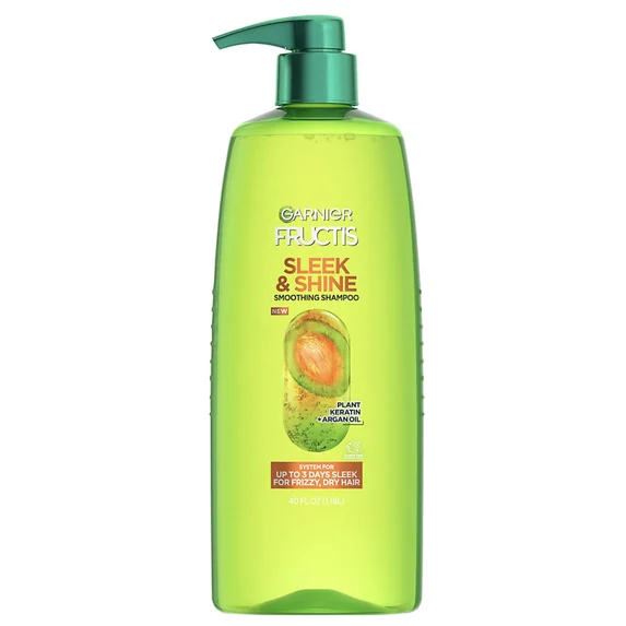Fructis Sleek & Shine Smoothing Shampoo & Conditioner, 40 fl oz 2-Pack
