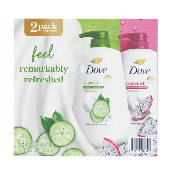Refresh & Replenish Body Wash — Cucumber Green Tea + Dragonfruit, 2-Pack 30.6 fl oz