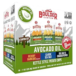 Avocado Oil Kettle Chips Variety Pack, 18 bags