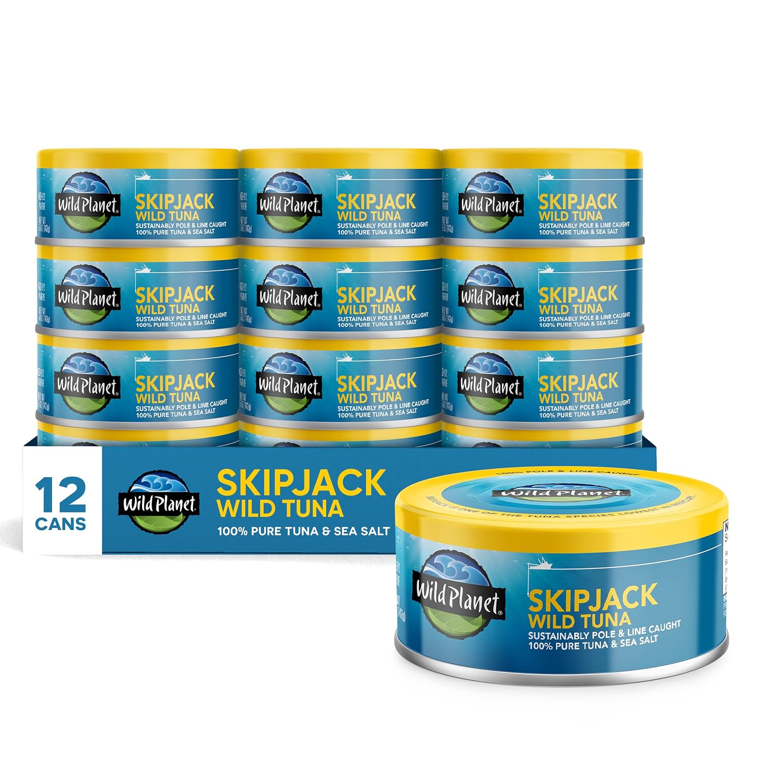 Skipjack Wild Tuna, 12 cans 5 oz