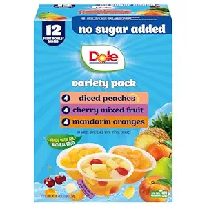 No Sugar Added Fruit Bowls Variety Pack, 12 ct